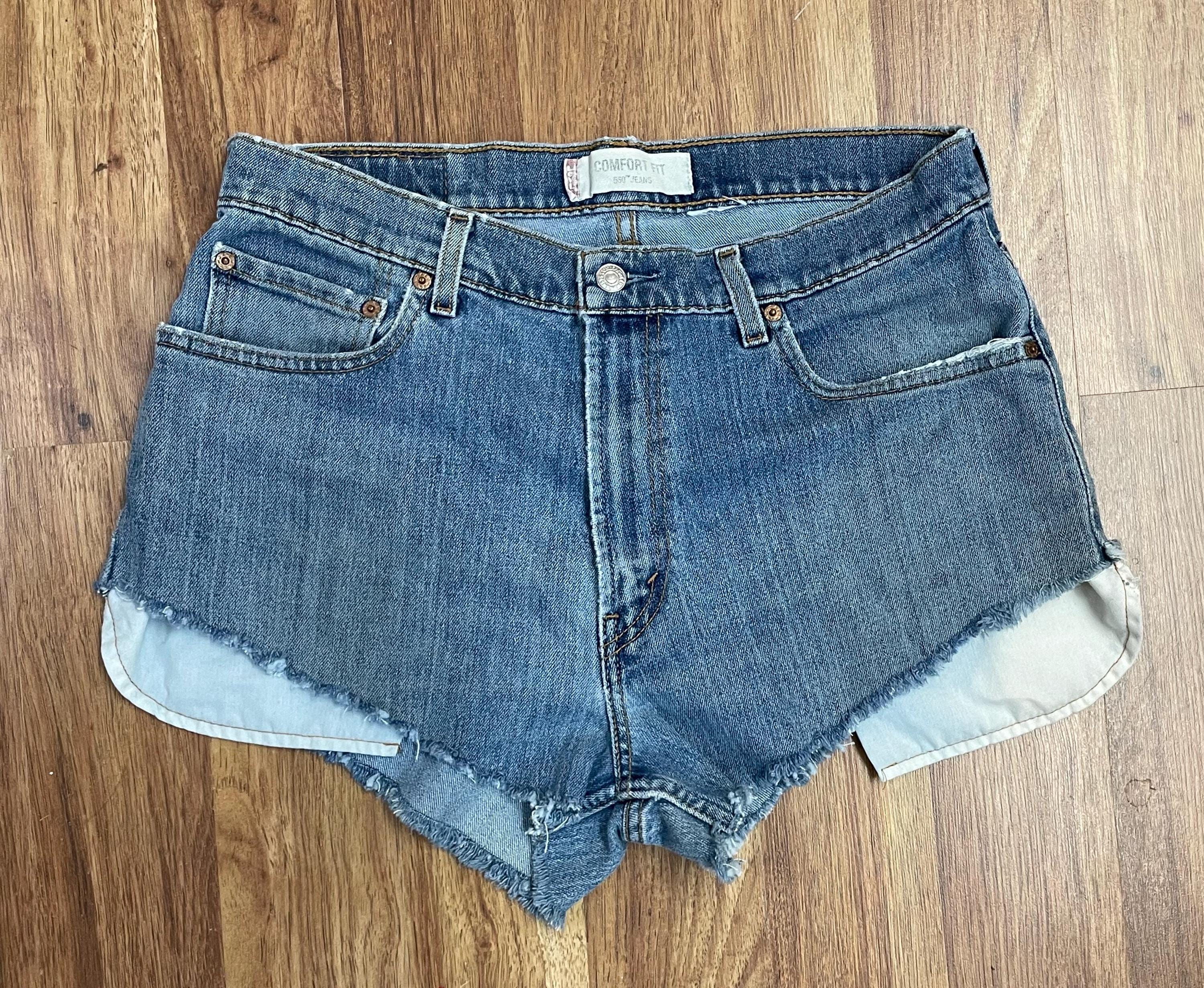 Short En Jean Gris Refuge - Marque Charlotte Russe - Taille 2, Taille Haute - Neuf Avec étiquettes (NWT)