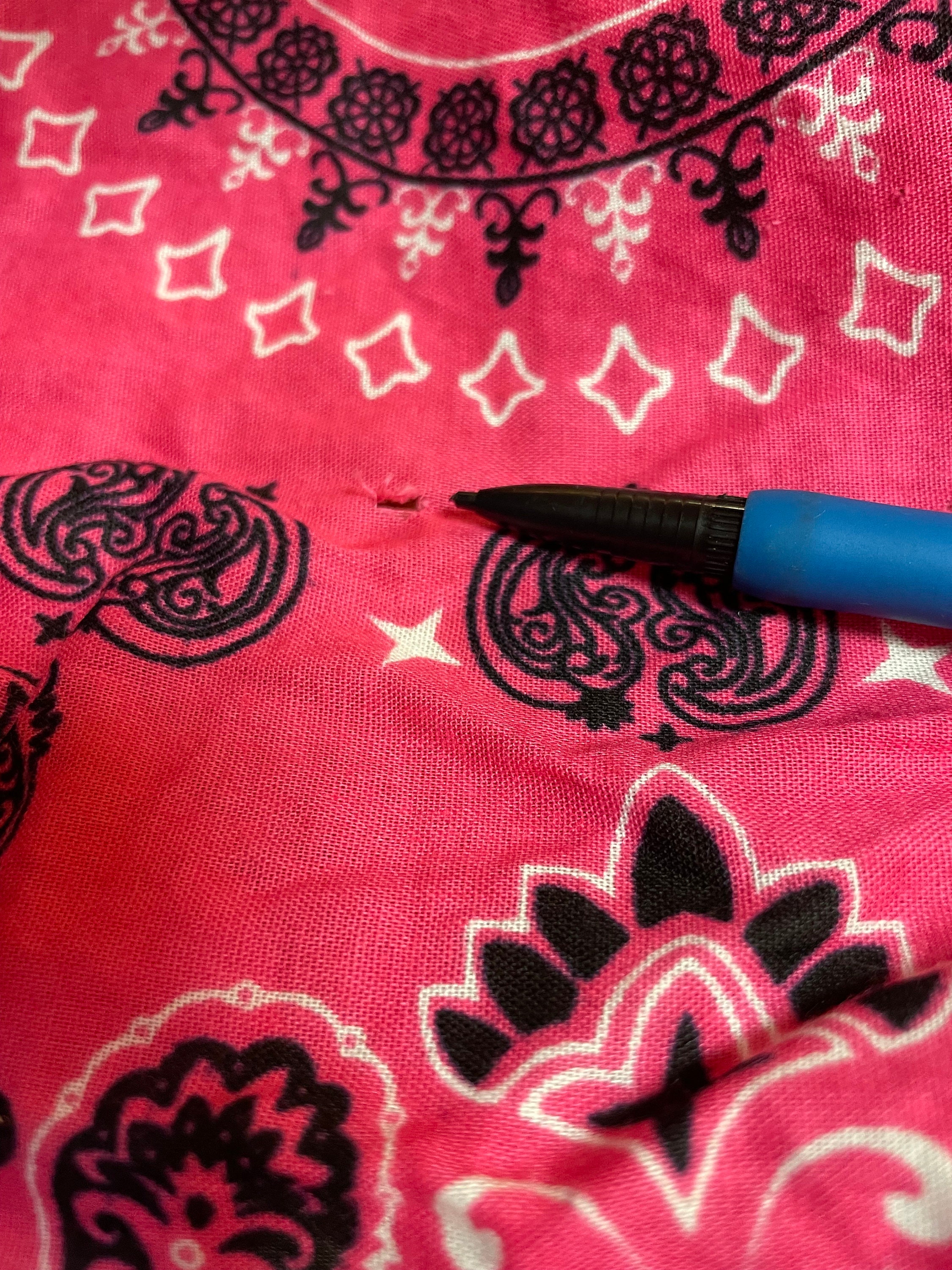 Vintage Bright Pink Bandanna Mandala Yin Yang Paisley Pattern - Etsy