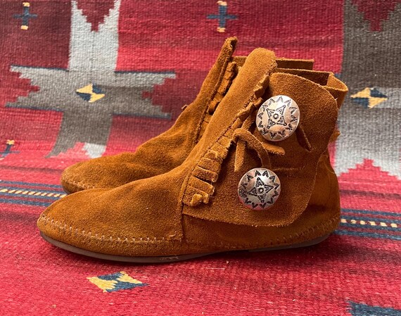 Bottes Minnetonka Mocassin à Franges Marron - Taille US 9 - Occasion Excellent état