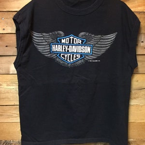 Vintage 1990&#39;s Harley Davidson Live Free Ride Free Sleeveless T-shirt  size M / L