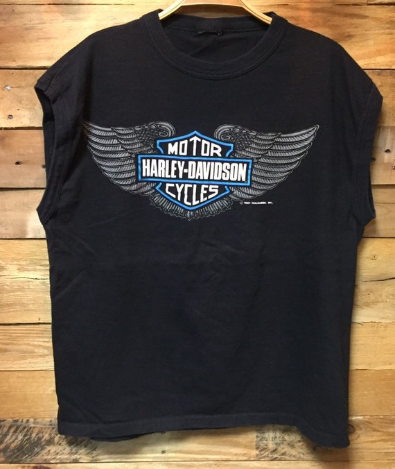 バイクウェア・装備 Harley-Davidson vintage Tshirt80s USA Vintage 1980's Harley-Davidson Motorcycles With Eagle T