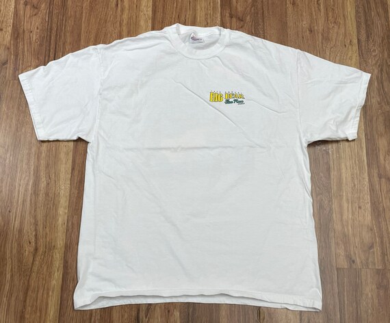 Vintage 00's Y2K Big Bear California Fun Run Hot Rod White T-shirt