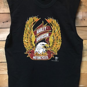 Vintage 1987 Harley Davidson Motorcycles Eagle Sleeveless T-shirt  size M