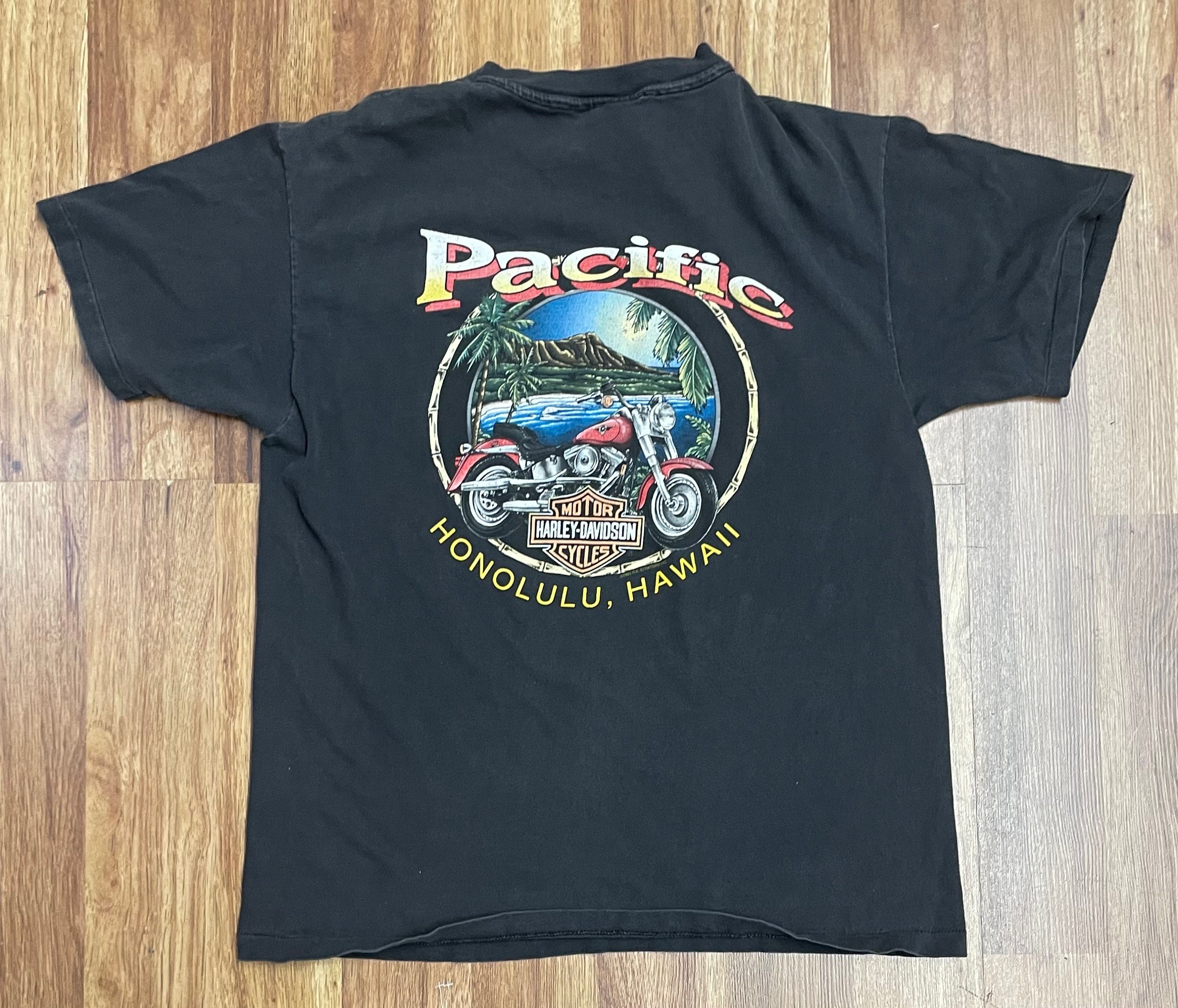 HARLEY DAVIDSON Tシャツ　90s　イーグル　ヴィンテージ ハワイ Harley Davidson - 古着 90s USA製 ハーレーダビッドソン ハワイ