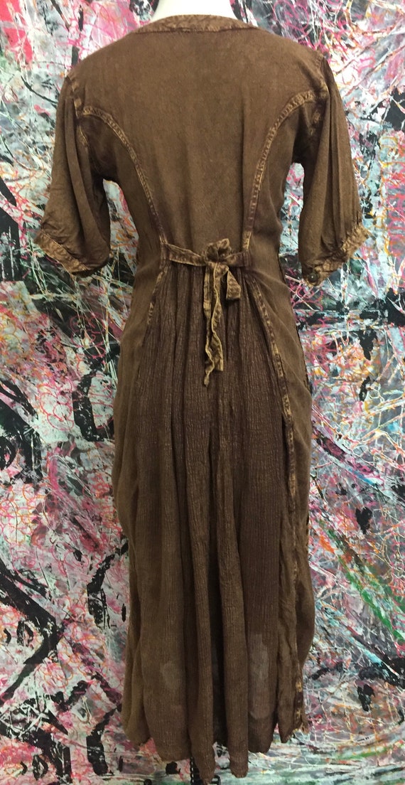 90’s Vintage Brown Earth Tone Bohemian Velvet and… - image 3