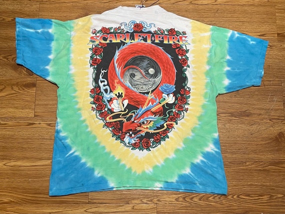 Grateful Dead Liquid Blue 1997 Scarlet Fire Tea for Two Tie