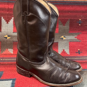 Vintage Laredo western zwart leren cowboylaarzen gemaakt in de VS damesmaat 8,5