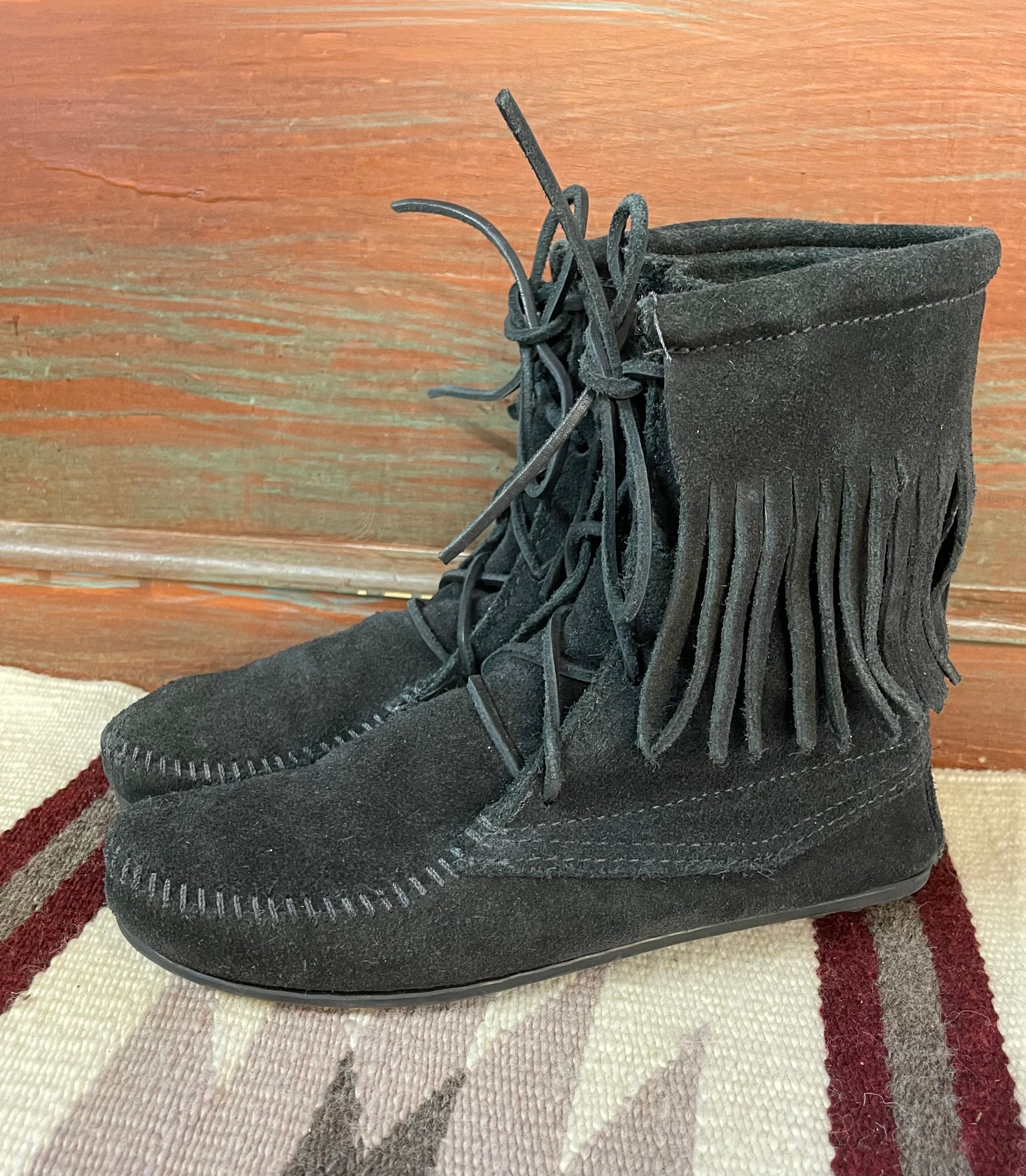 lace up moccasin booties