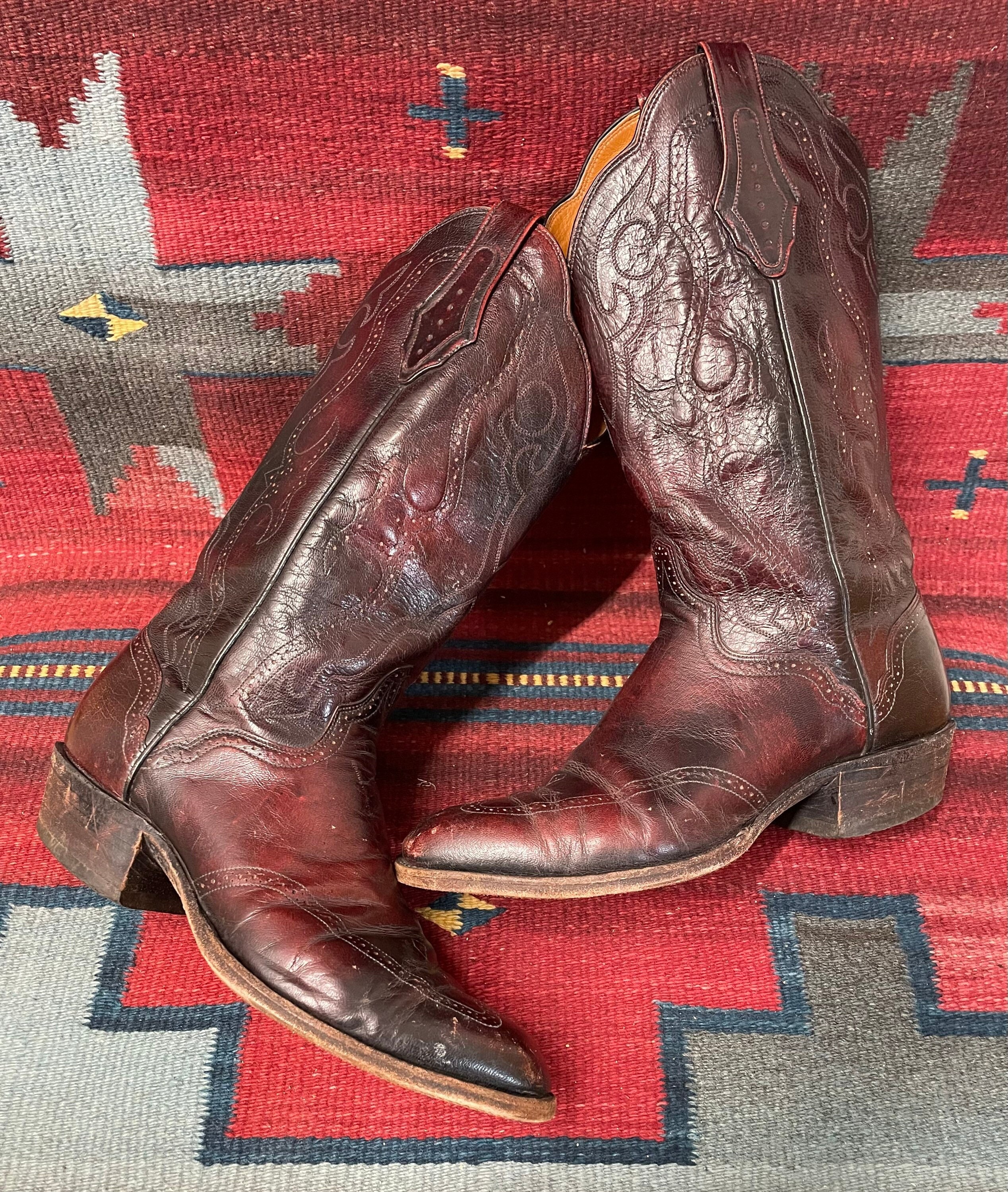 Brown El Dorado Snakeskin Boots Square Toe Rattlesnake Skin Boots Shop