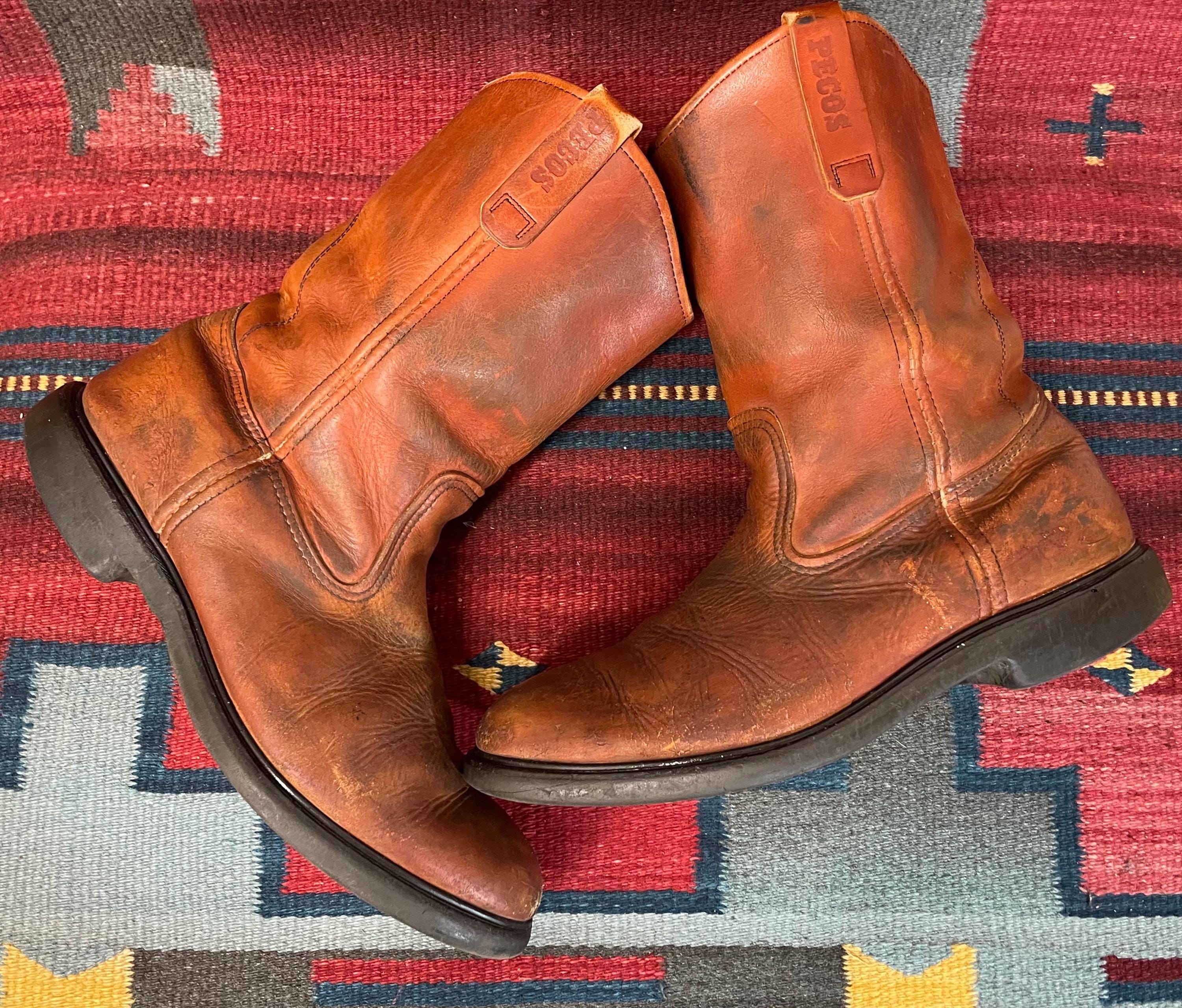 1980's Men's Vintage Red Wing Broken-in & Distressed Western Pecos