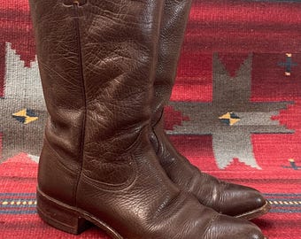 Mason Made in USA Brown Leather Western Boots size 10.5 D s-l400.jpg main image 4