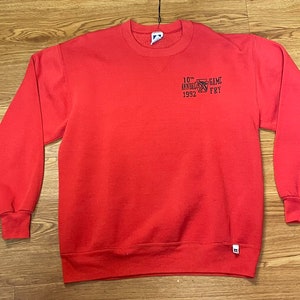 1990’s Vintage Russell Athletic Crewneck Sweatshirt 1992 10th Annual Game Fry Made in USA  M / L