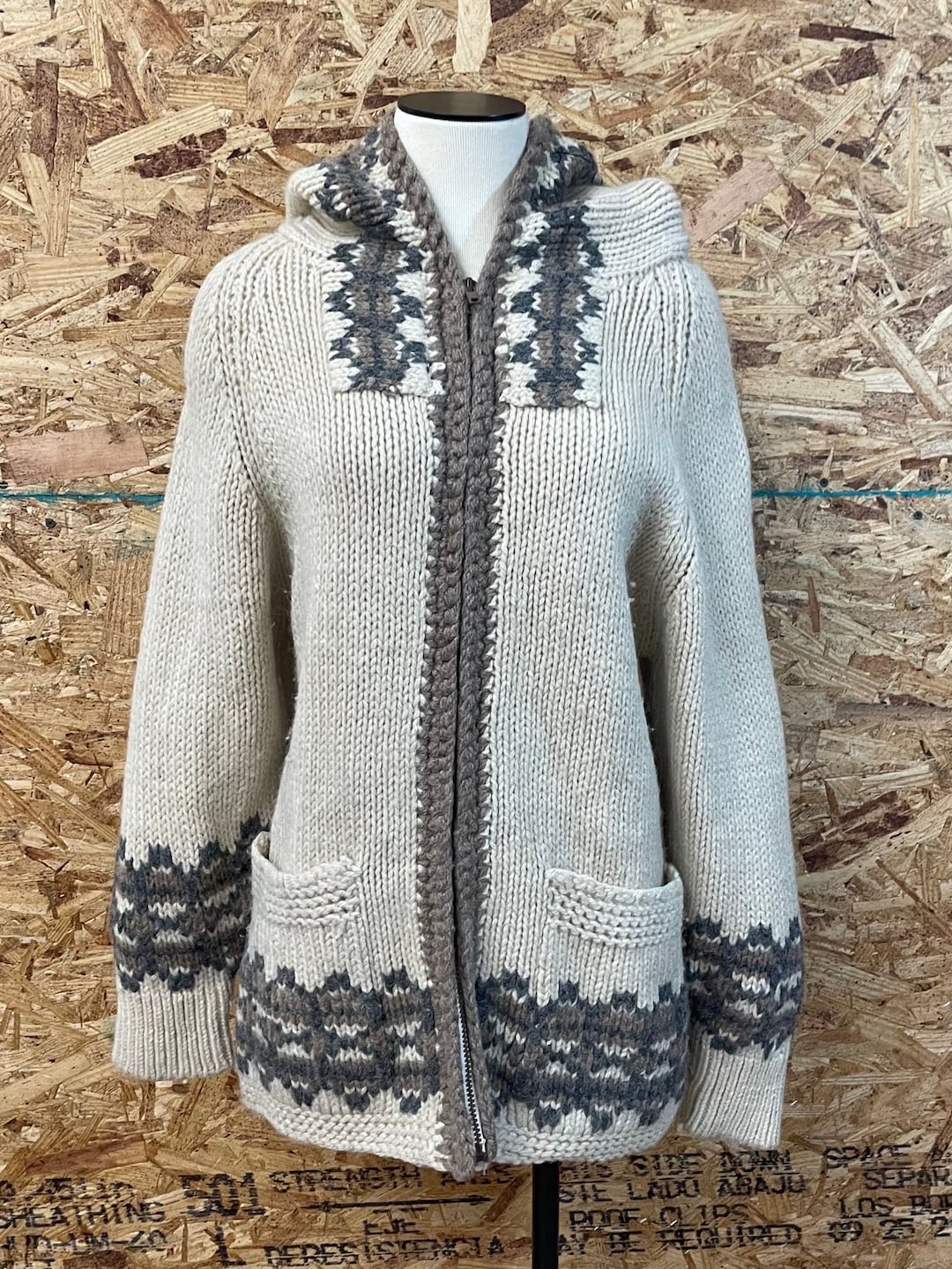 トップス 70's SWESTER EMPORIUM wool cardigan Vintage 70s Emporium Knitwear Womens S Bright Yellow Knit