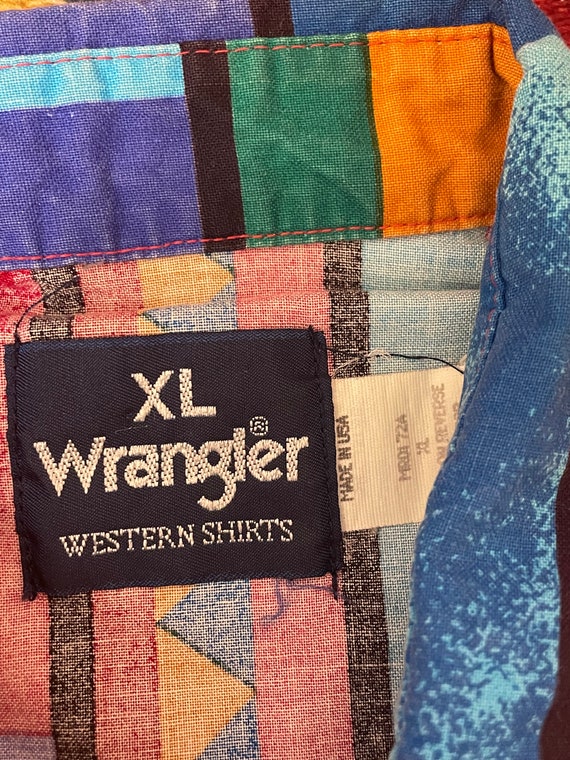 Vintage 1980's / 1990's Wrangler Funky Bold Loud Southwest Mosaic