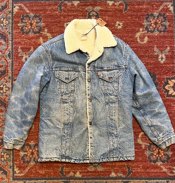 Vintage Levis Orange Tab Denim Sherpa 