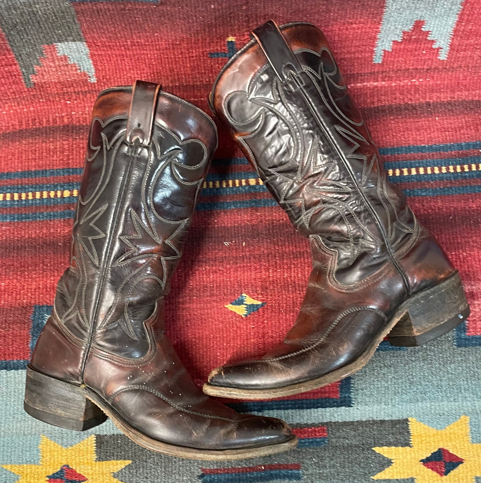 1970s Vintage Texas Imperial Boot Co. Western Cowboy Boots Etsy