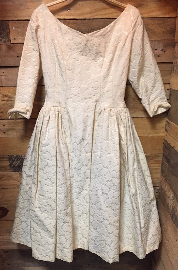 Amazing 1950's Emma Domb Brocade Formal Cocktail D