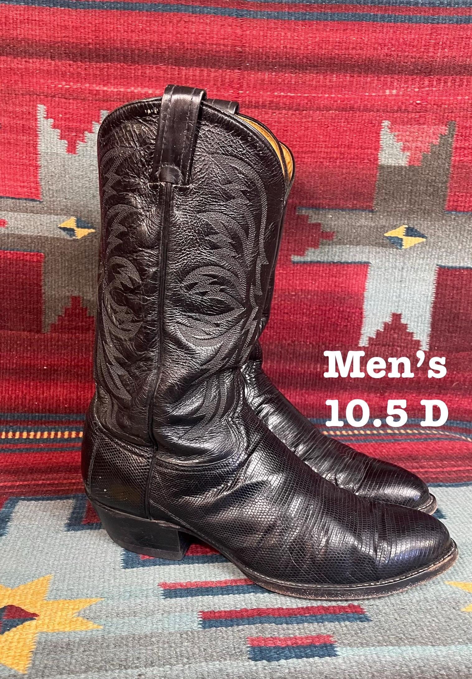 Vintage Tony Lama Black Boots - Etsy