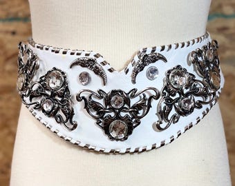 Moschino Black Patent Leather Heart Belt With Gold Tone  display picture 3