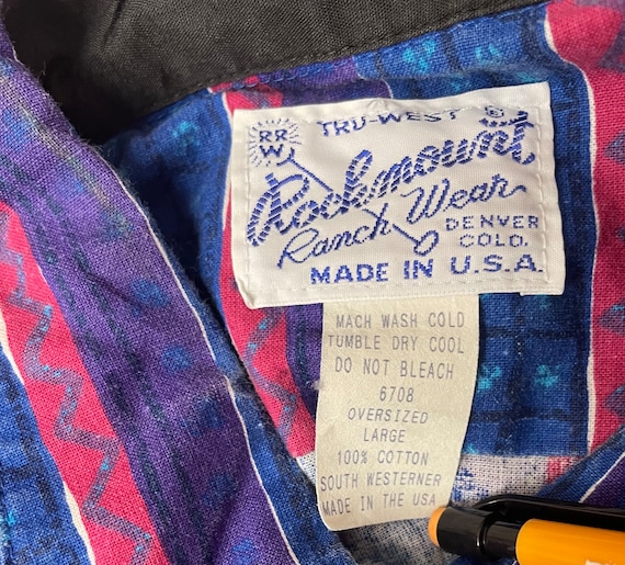 Vintage Rockmount Tru-west Ranch Wear “oversized” Southwest