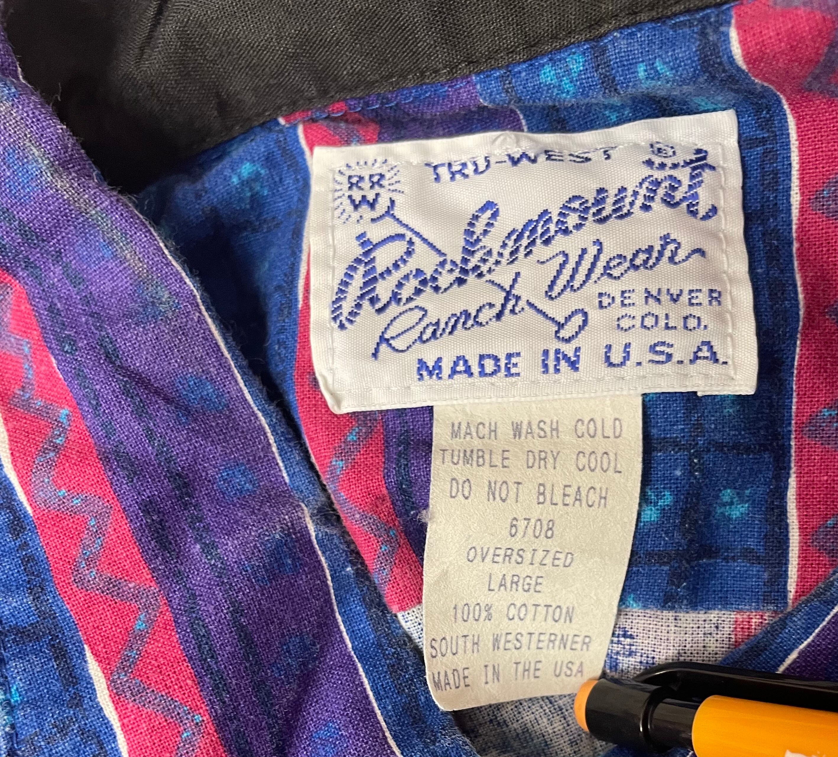 Vintage Rockmount Tru-west Ranch Wear “oversized” Southwest