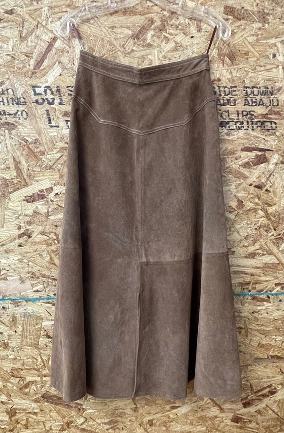 1980’s Vintage Brown Suede Western Vibes Full Ski… - image 6