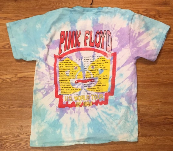 RARE Pink Floyd 1994 World Tour Tie Dye Vintage T-shirt M / L ...