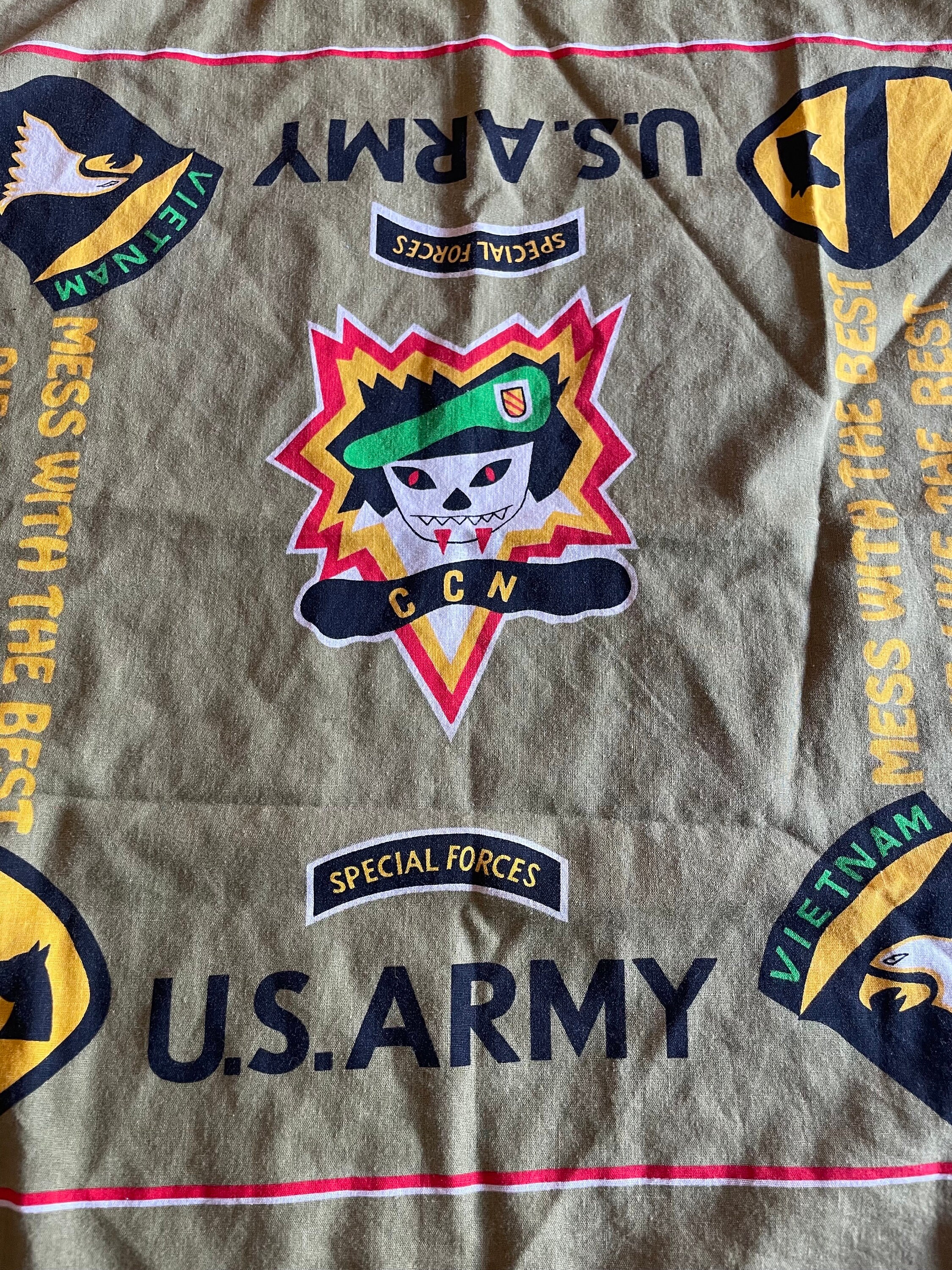 アメリカ軍。バンダナ。ベトナム戦。SPECIALFORCES。US.ARMY アメリカ軍。バンダナ。ベトナム戦。SPECIALFORCES。US.ARMY