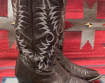 Nocona cowboy boots size 9 D vintage leather brown Texas - Etsy 日本
