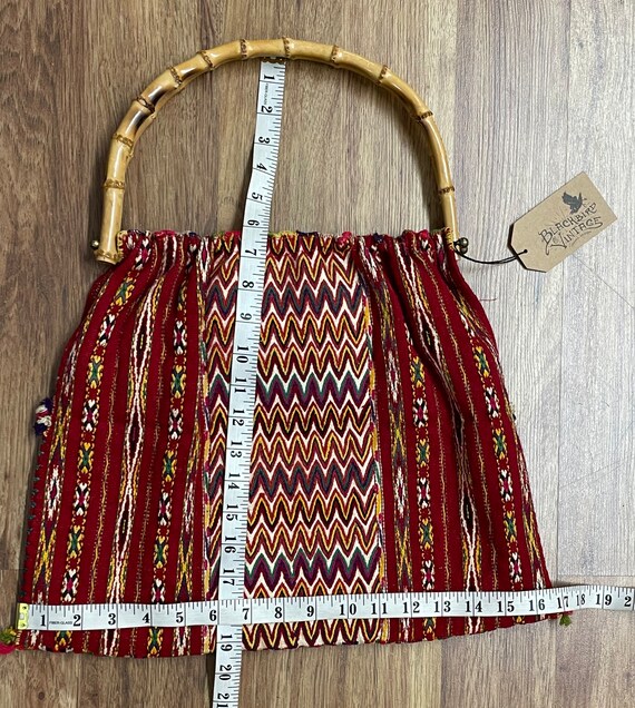 1940s Large Foldable Bamboo Handbag