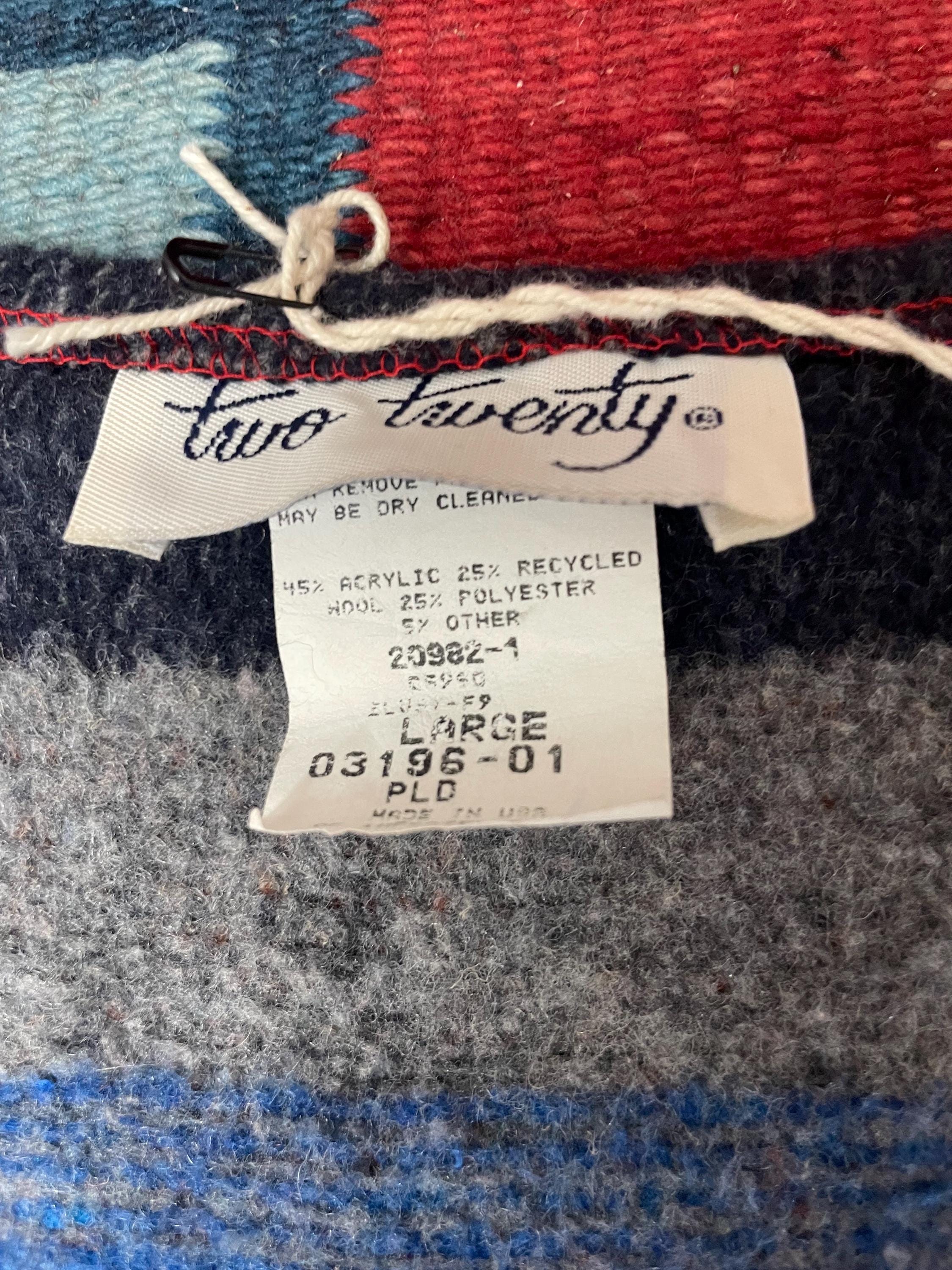 90's Vintage Southwest Colorful Ladies Washable Wool Blend