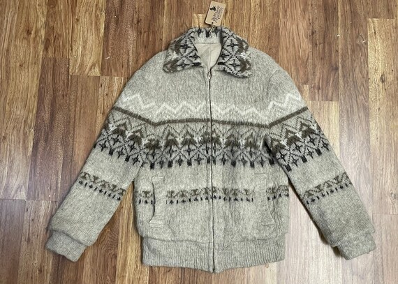 70s / 80s Icelandic Wool Vintage Nordic Patterned Zip up - Etsy Canada