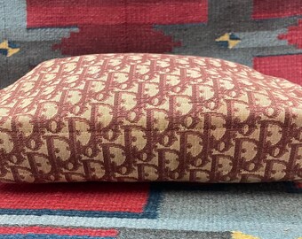 1970's Vintage Christian Dior Bordeaux Red Canvas Leather