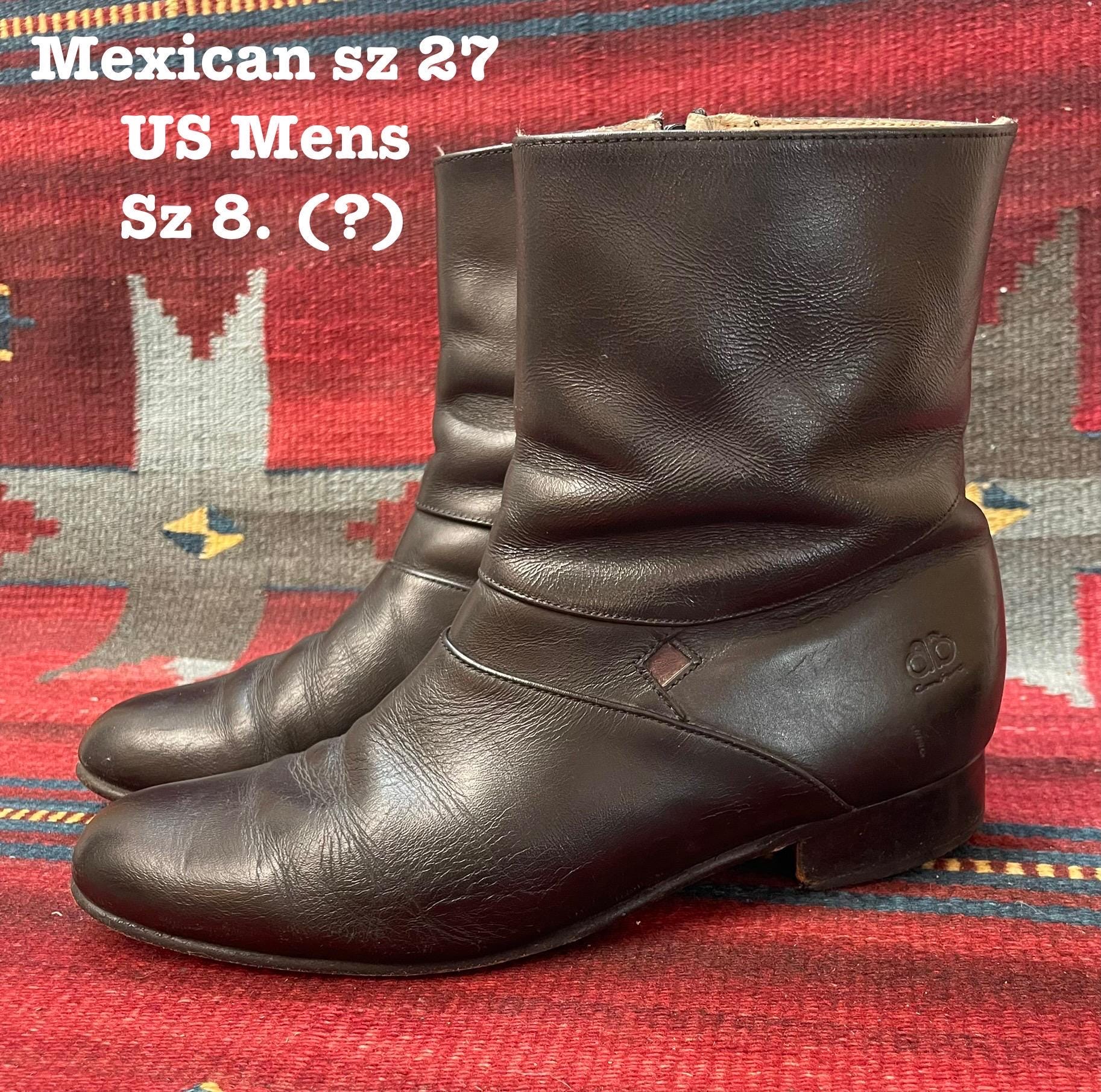 Vintage 70s Leather Cowboy Boots, Cute Shoes, Disco Era Size 9.5 Mens Cowboy Boots Vintage 70 main image 4