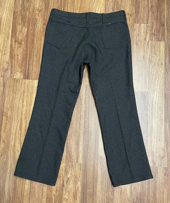 Vintage Polyester Wrangler Charcoal Boot Cut Pant… - image 3