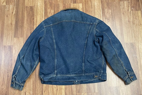Vintage Lee Storm Rider Blanket Lined Denim Corduroy Collar 4
