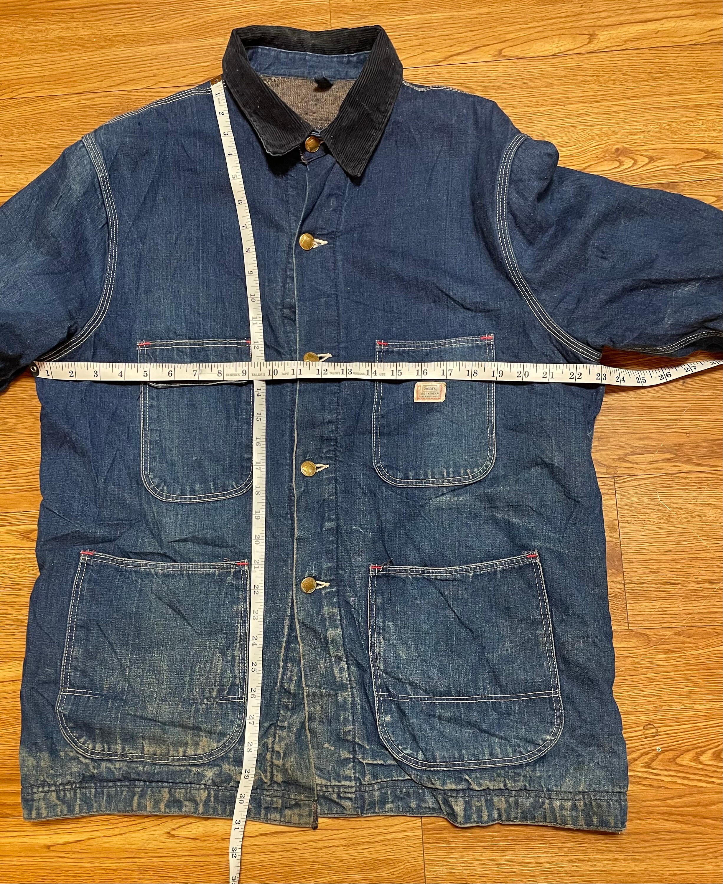 1950's /1960's Vintage Sears Work Wear Blanket Lined Denim Barn