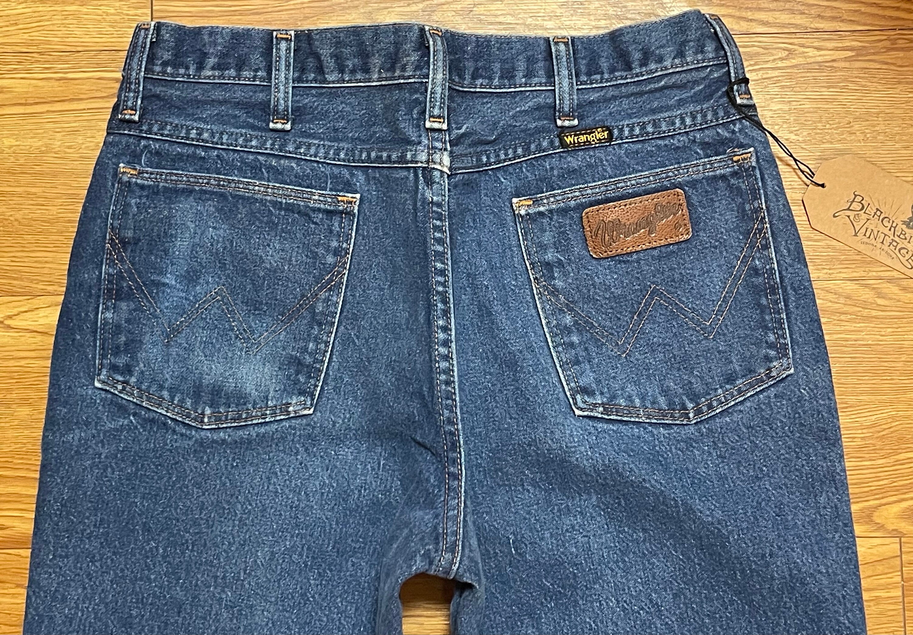 Broken-in Vintage Faded Made in USA Wrangler Patch Denim