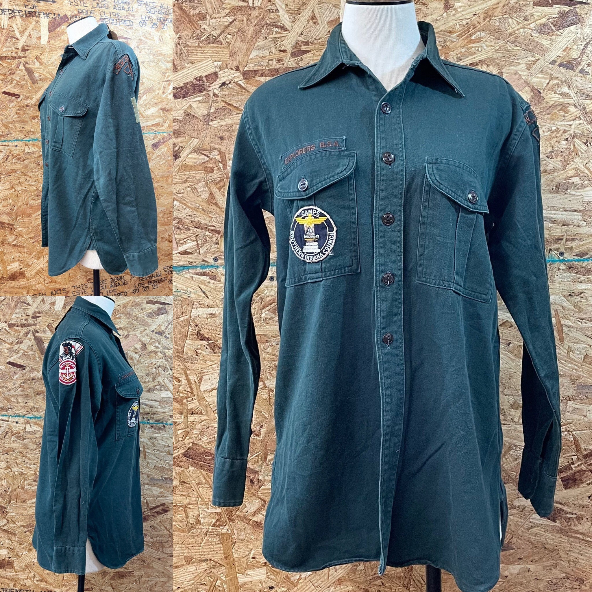 Vintage 1950s Boy Scouts of America Shirt w/Patches Mahoning