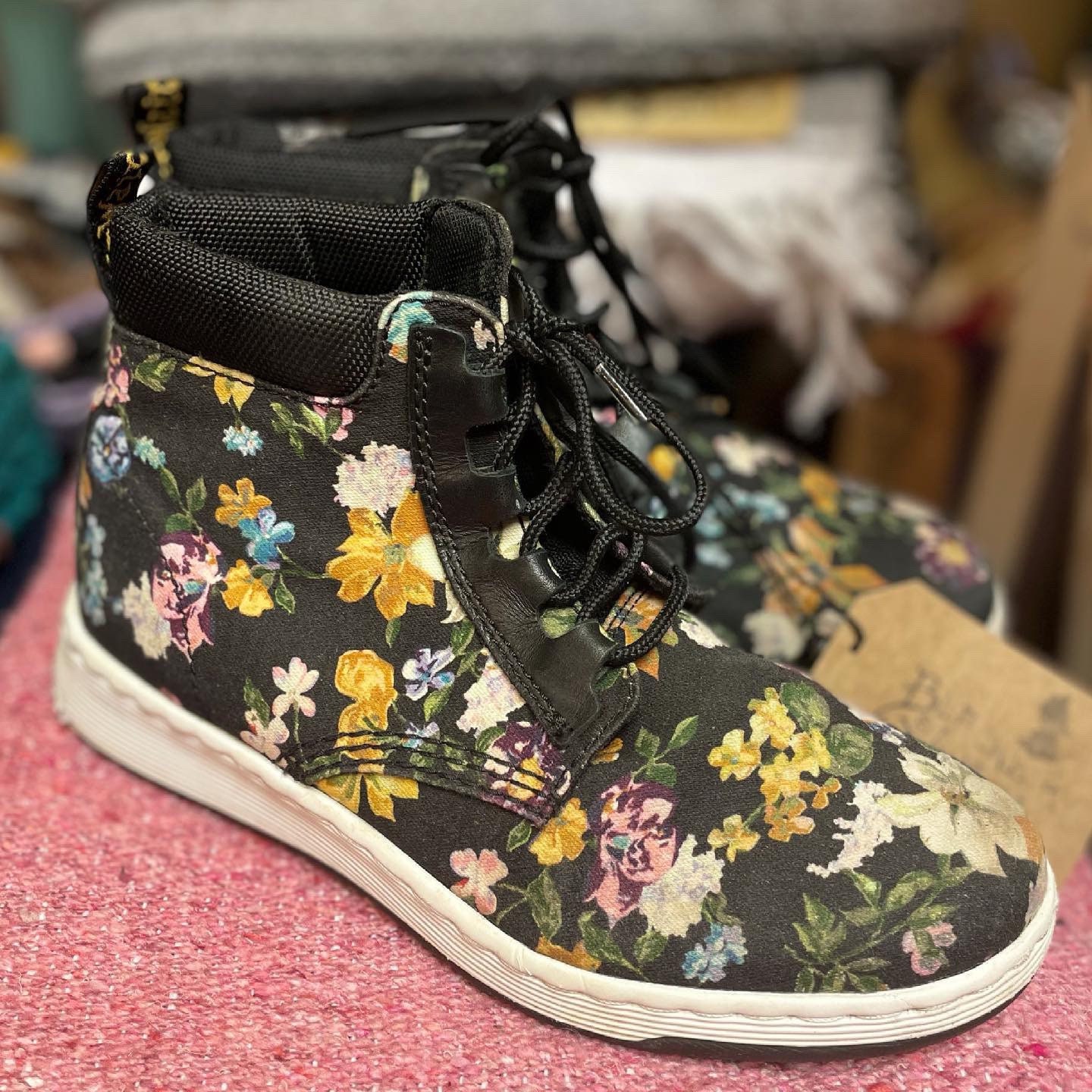Dr. Martens Floral Canvas Sneaker Boots US Ladies Size 7 / UK | Etsy