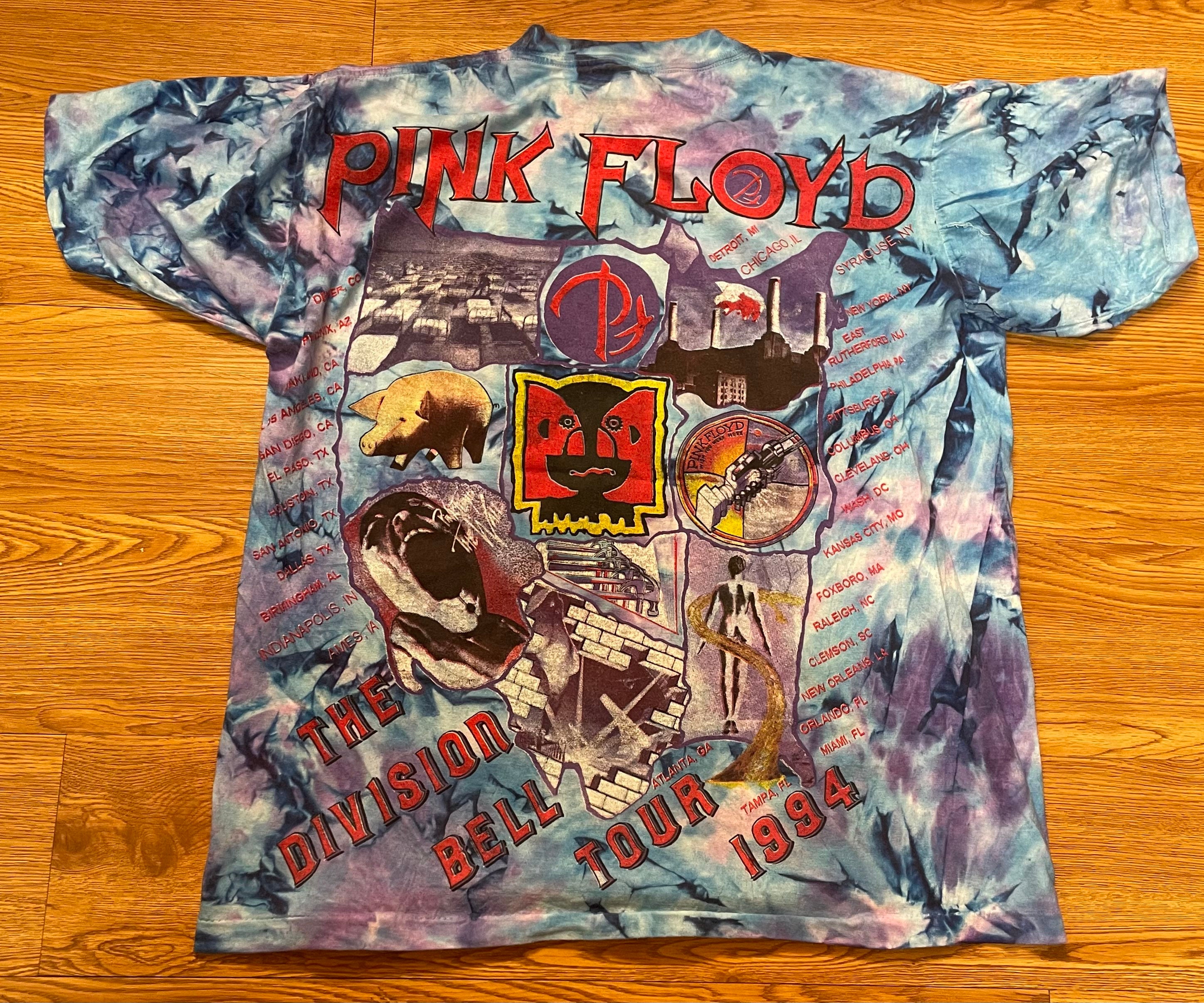 Pink Floyd 1994 the Division Bell Tour Tie Dye Vintage T Pink Floyd 1994 the Division Bell Tour Tie Dye Vintage T