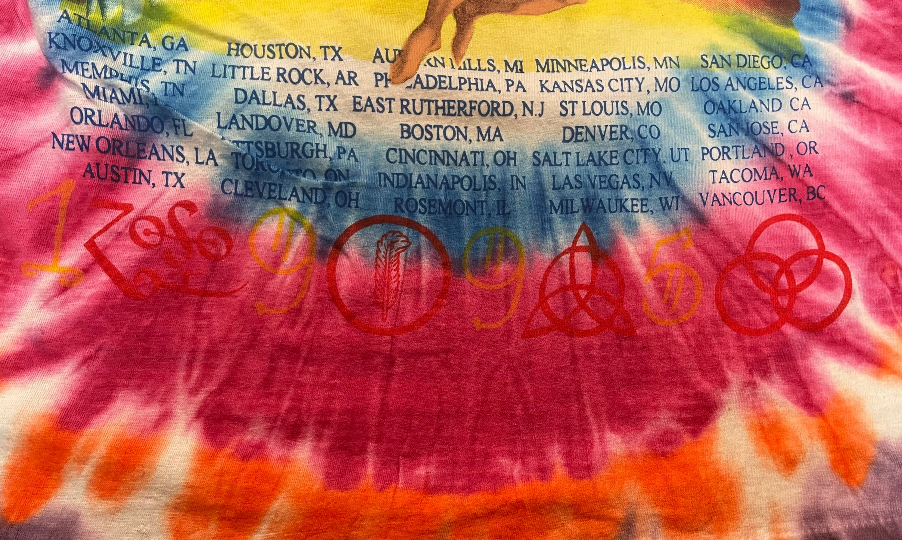 トップス 1996s PAGE PLANT Vintage Tie Dye 03172345-1998-Jimmy-Page-