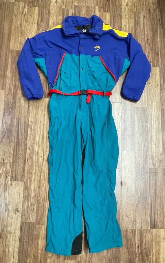 1990's Vintage Northface Colorblock Ski Snowsuit M