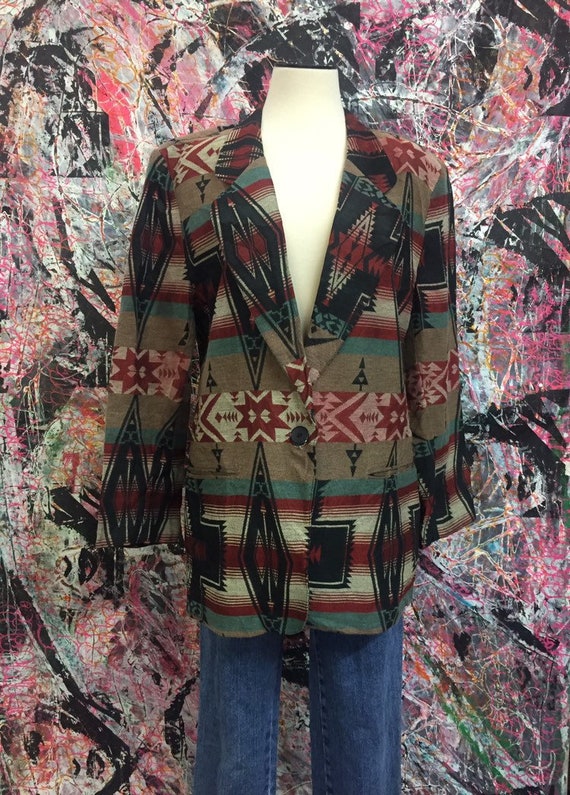 1980’s / 1990’s Vintage Southwestern Oversized Bla