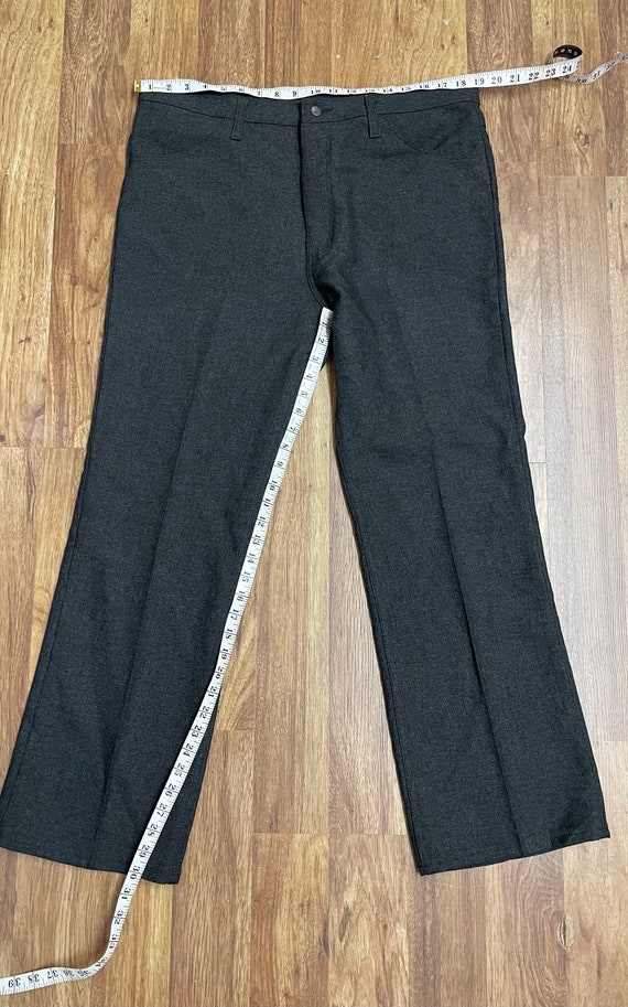 Vintage Polyester Wrangler Charcoal Boot Cut Pant… - image 4