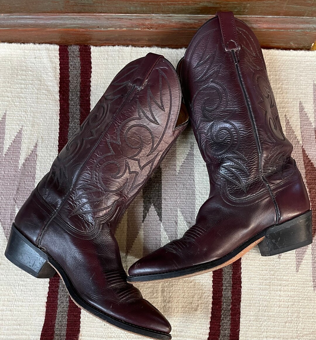 Heren Vintage Acme Western Cowboy Laarzen maat 9 Etsy Nederland