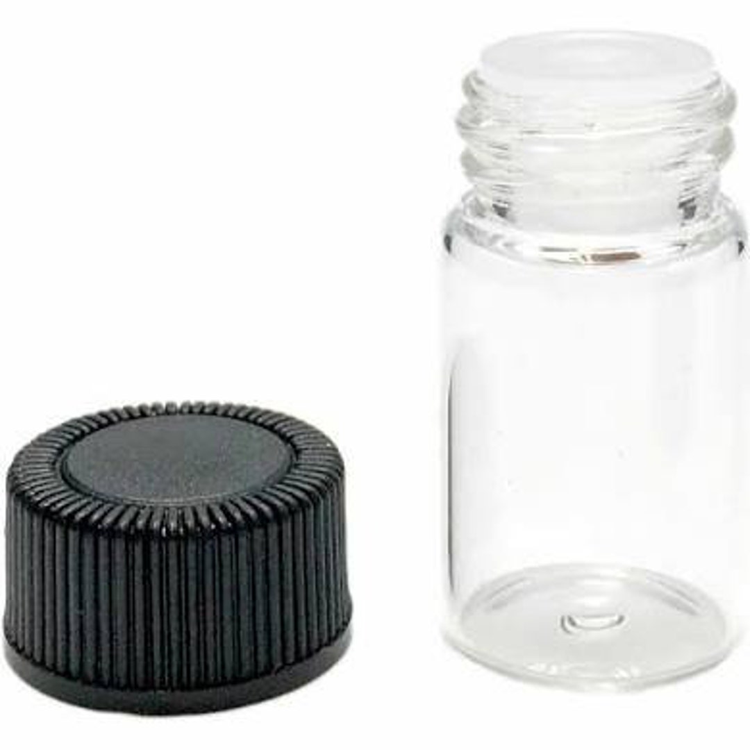 12 Pcs, Essential Oil Bottle Orifice Reducers Mini Sample Travel Containers With Black Cap 1