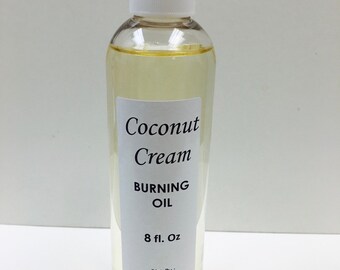 COCONUT CREAM, 8 oz Burning Oil Scented Fragrance Burning Oil, Incense Oil Aromatherapy Natural Scents #1 Selling Burning Oil