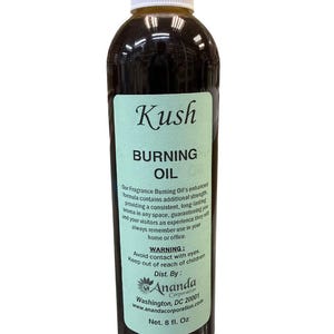 KUSH, 8 oz Burning Oil Scented Fragrance Burning Oil, Incense Oil Aromatherapy Natural Scents #1 Selling Burning Oil