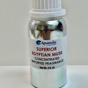 4 oz [120ml], Superior Egyptian Musk Concentrated Perfume Oil/Attar Oil/Fragrance/Alchohol Free